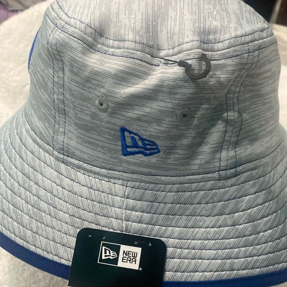 New Era⚾️ Chicago Cubs Training Bucket Hat Gray/Royal Blue Trim OSFM - Picture 5 of 8